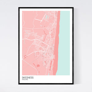 Skegness Town Map Print