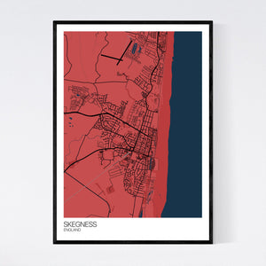 Skegness Town Map Print