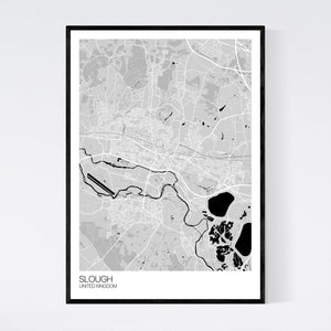 Slough City Map Print