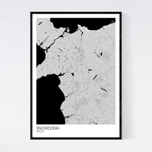 Snowdonia Region Map Print
