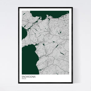 Snowdonia Region Map Print