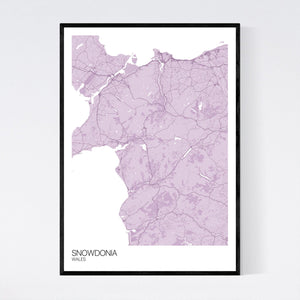 Snowdonia Region Map Print