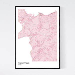 Snowdonia Region Map Print