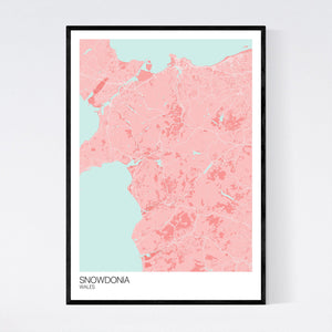 Snowdonia Region Map Print