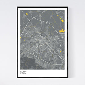 Sofia City Map Print