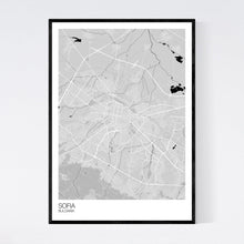 Load image into Gallery viewer, Sofia City Map Print