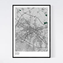 Load image into Gallery viewer, Sofia City Map Print