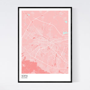 Sofia City Map Print