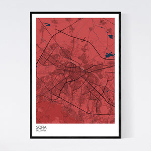 Sofia City Map Print