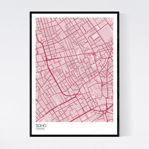Soho Neighbourhood Map Print