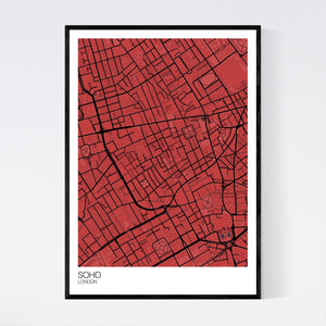 Soho Neighbourhood Map Print