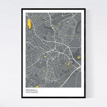 Load image into Gallery viewer, Solihull City Map Print