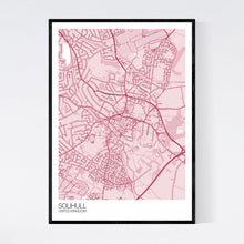 Load image into Gallery viewer, Solihull City Map Print