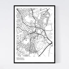 Load image into Gallery viewer, Solihull City Map Print