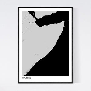 Somalia Country Map Print