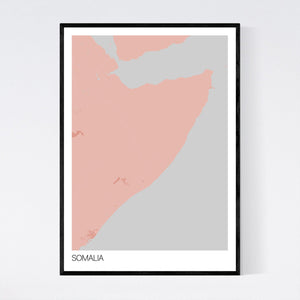 Somalia Country Map Print