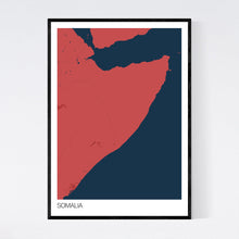 Load image into Gallery viewer, Somalia Country Map Print