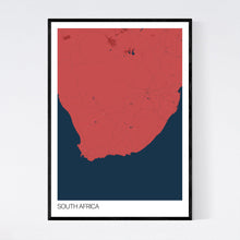 Load image into Gallery viewer, South Africa Country Map Print