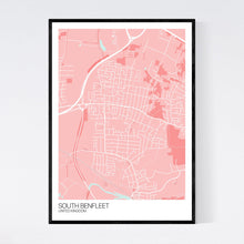 Load image into Gallery viewer, South Benfleet City Map Print