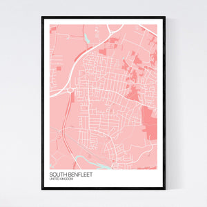 South Benfleet City Map Print