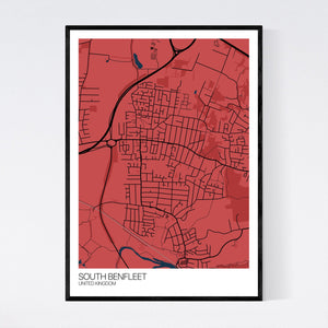 South Benfleet City Map Print