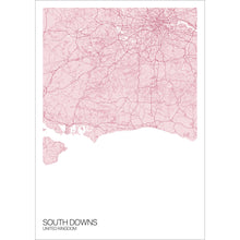 Load image into Gallery viewer, Map of South Downs, United Kingdom