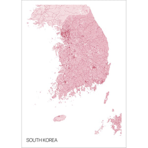 Map of South Korea, 