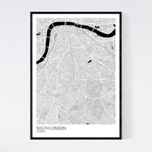 Load image into Gallery viewer, South London Neighbourhood Map Print