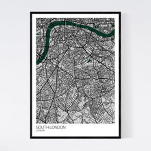 Load image into Gallery viewer, South London Neighbourhood Map Print