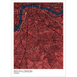 Map of South London, London