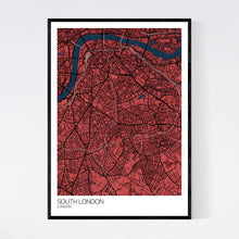 Load image into Gallery viewer, Map of South London, London