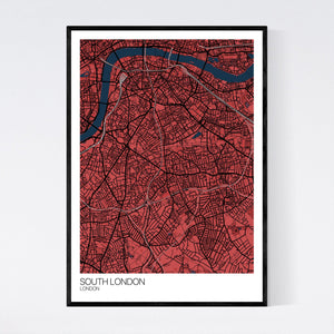 Map of South London, London
