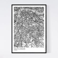 Load image into Gallery viewer, South London Neighbourhood Map Print