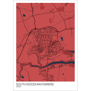 Map of South Woodham Ferrers, Essex