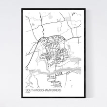 Load image into Gallery viewer, South Woodham Ferrers Town Map Print