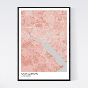 Southampton City Map Print