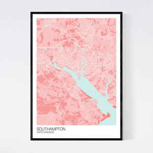 Southampton City Map Print