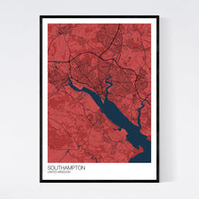 Load image into Gallery viewer, Southampton City Map Print