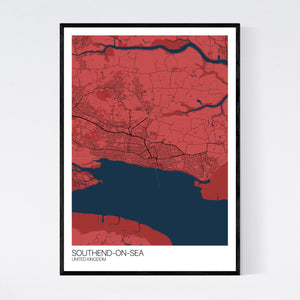 Southend-on-Sea City Map Print
