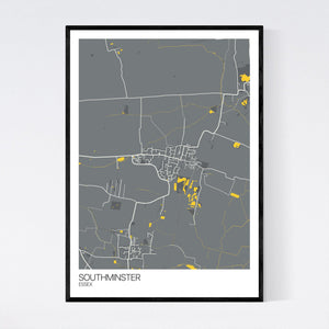 Southminster Town Map Print