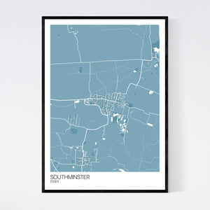 Southminster Town Map Print