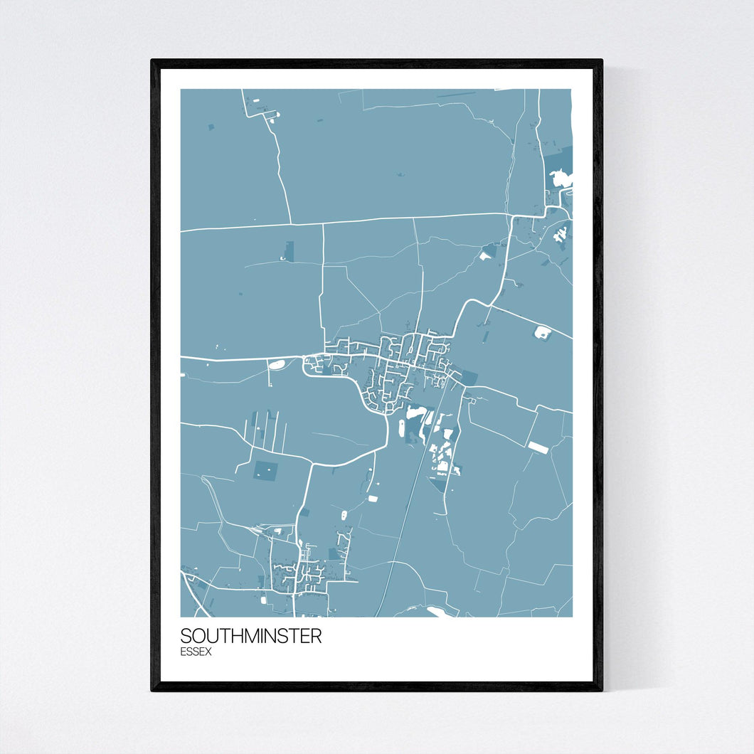 Southminster Town Map Print