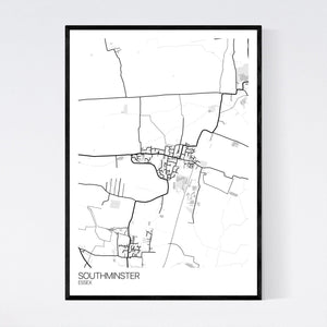 Southminster Town Map Print