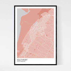 Southport City Map Print