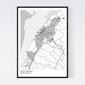 Southport City Map Print