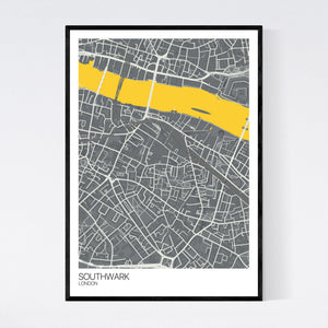 Southwark Neighbourhood Map Print