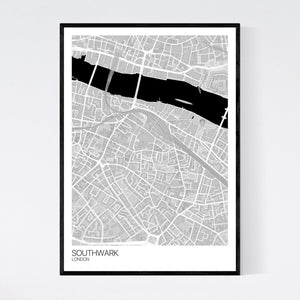 Southwark Neighbourhood Map Print