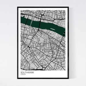 Southwark Neighbourhood Map Print
