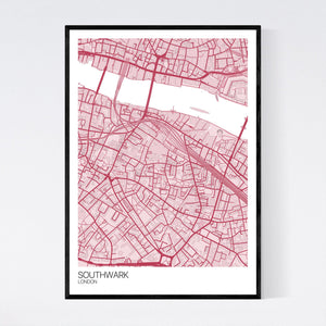 Southwark Neighbourhood Map Print