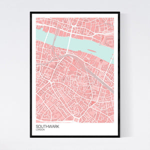 Southwark Neighbourhood Map Print